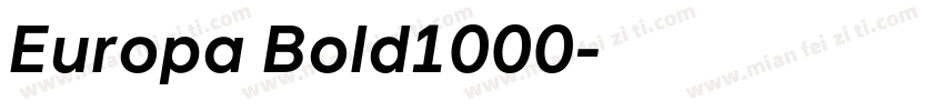 Europa Bold1000字体转换